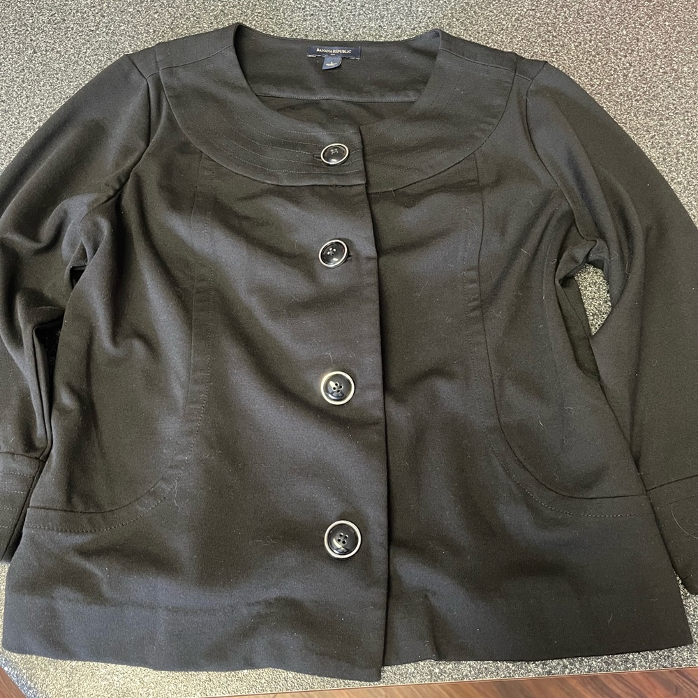 Banana Republic Elegant Black Women's Polyester/Rayon blend cardigan/jacket-L